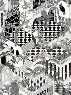 Cole & Son Cow Miami Wallpaper, 112/6024