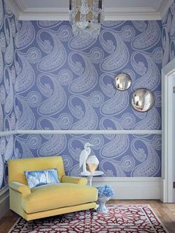 Cole & Son Rajapur Flock Wallpaper - view 2, 112/9032