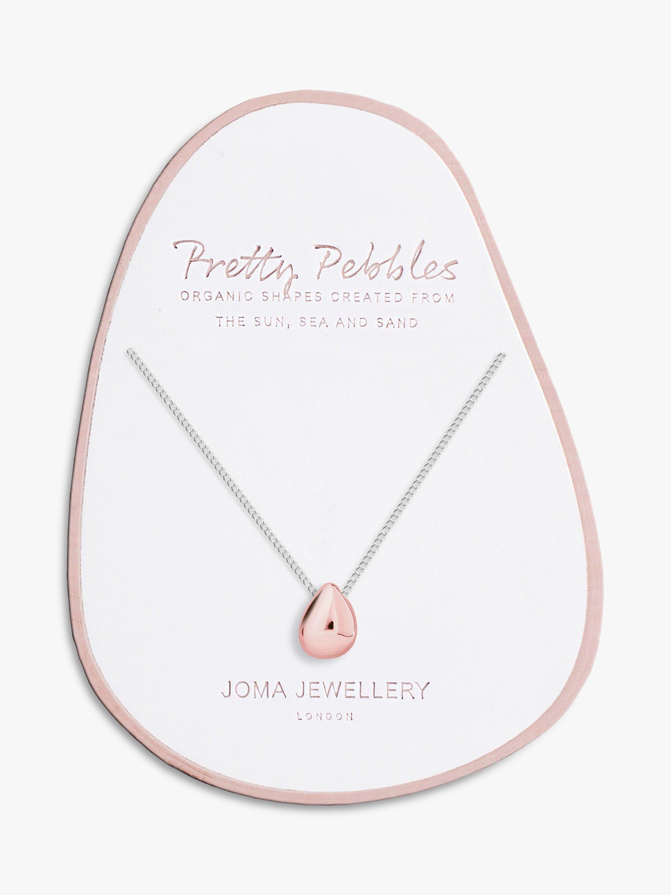 Joma Jewellery Pretty Pebbles Pendant Necklace, Rose/Silver