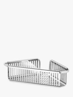 Robert Welch Burford Single Corner Shower Basket, Silver