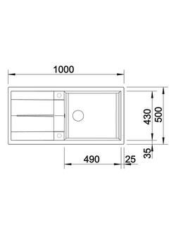 BLANCO Metra XL 6 S Single Bowl Inset Composite Granite Kitchen Sink - view 2, White