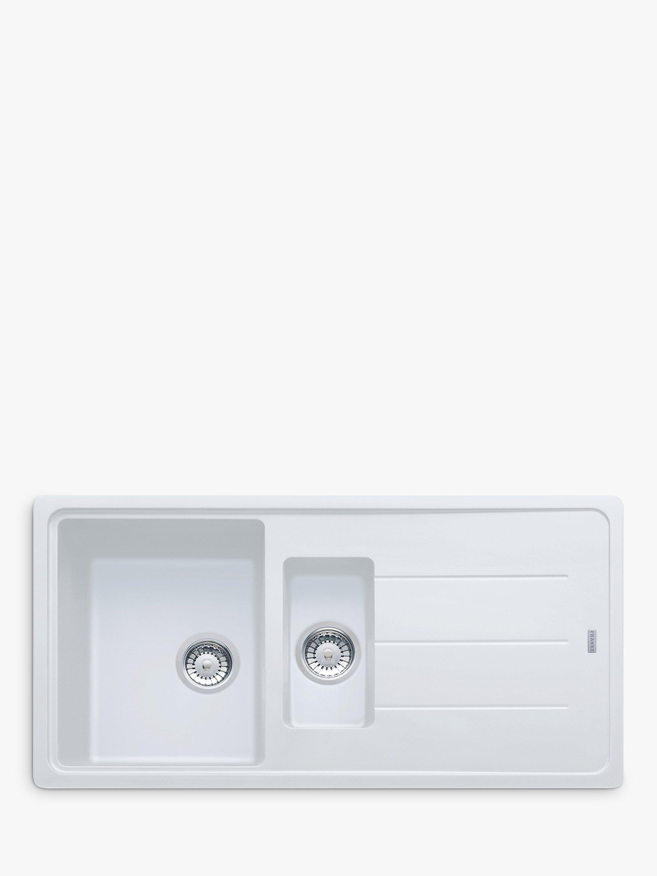 Franke Basis BFG 611-78 Single Bowl Inset Kitchen Sink, Polar White