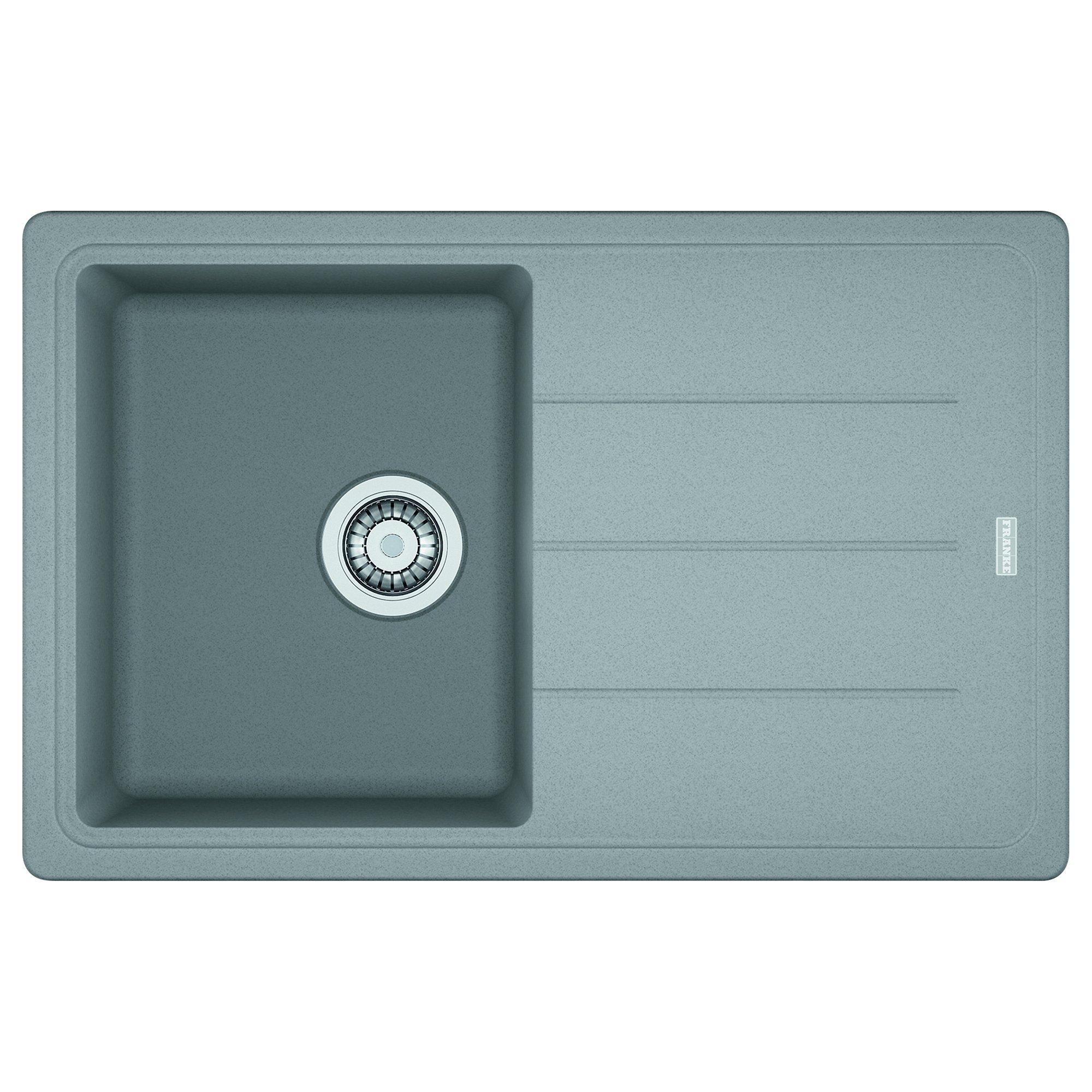 Franke Basis BFG 611-78 Single Bowl Inset Kitchen Sink, Stone Grey