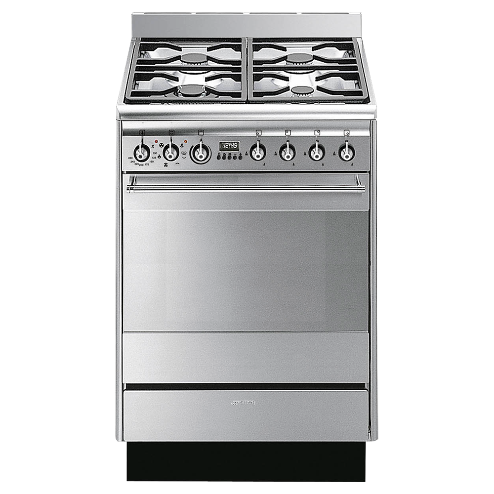 Smeg SUK61MX8 Dual Fuel Cooker, Stainless Steel
