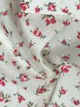 Viscount Textiles Red Roses Corsage Dobby Fabric, White/Red