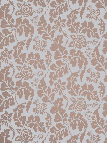 Osborne & Little 50th Anniversary British Isles Damask Wallpaper, Stone, W7219-01