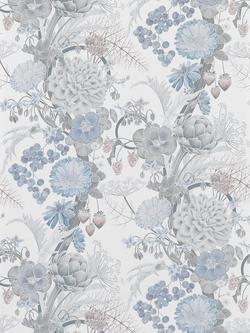 Osborne & Little 50th Anniversary Carlotta Wallpaper, Blush / Grey W7215-02