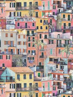 Osborne & Little 50th Anniversary Portovenere Wallpaper, W7213-01, Terracota W7213-01