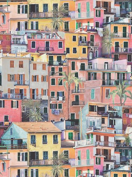 Osborne & Little 50th Anniversary Portovenere Wallpaper, W7213-01, Terracota W7213-01