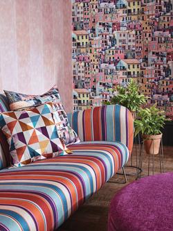 Osborne & Little 50th Anniversary Portovenere Wallpaper, W7213-01 - view 2, Terracota W7213-01