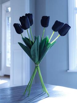 Peony Single Stem Tulip, Set of 6 - view 2, Black