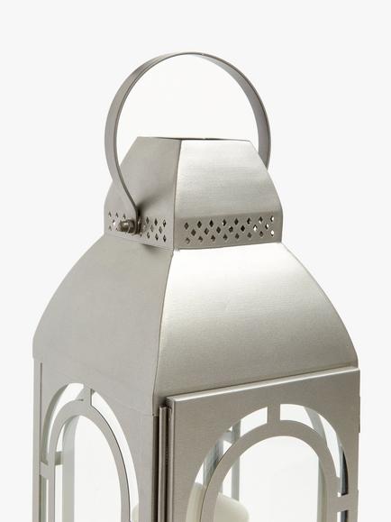 John Lewis Henley Lantern, Small - view 2, Grey