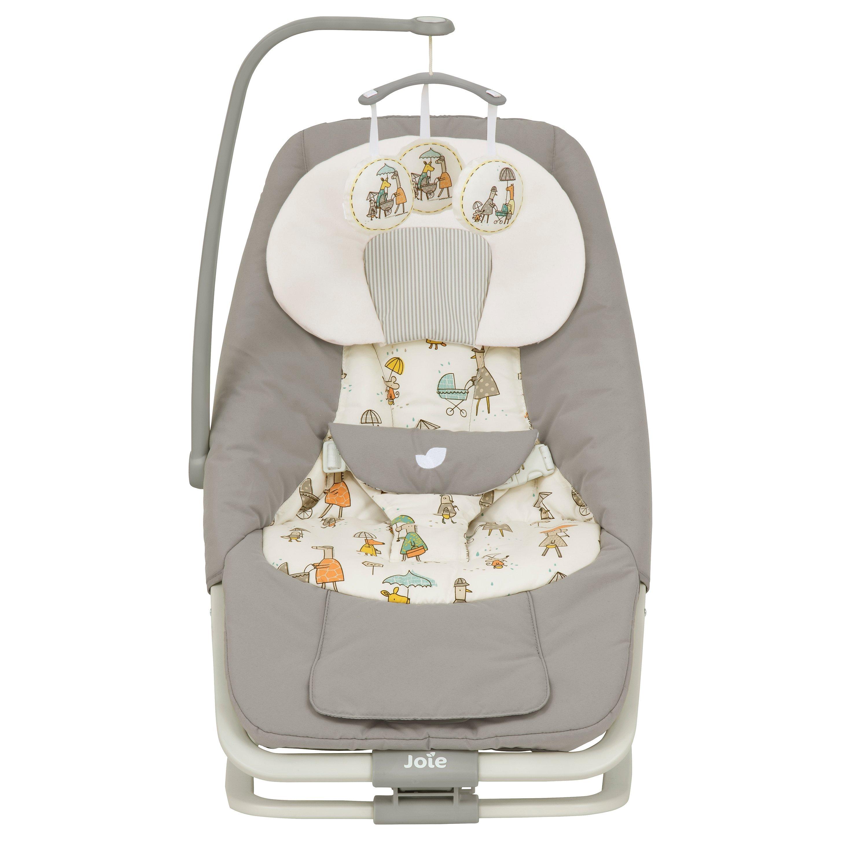 Joie dreamer baby bouncer in the rain on sale