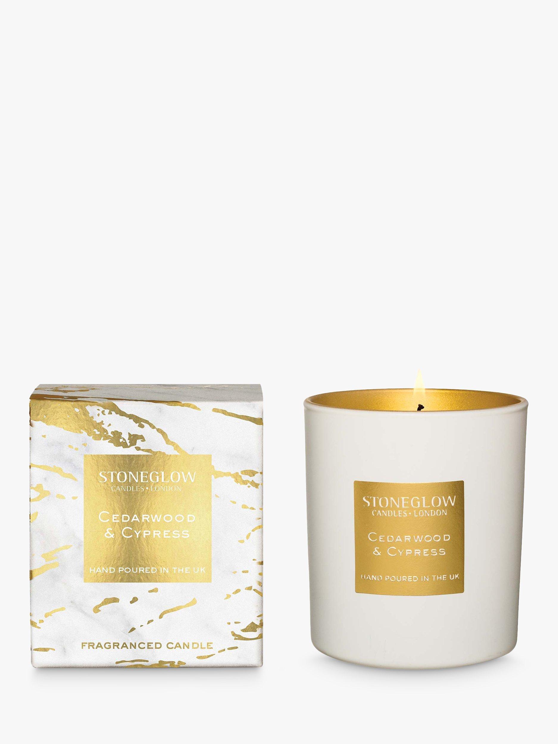 Stoneglow Luna Cedarwood & Cypress Scented Candle, 220g