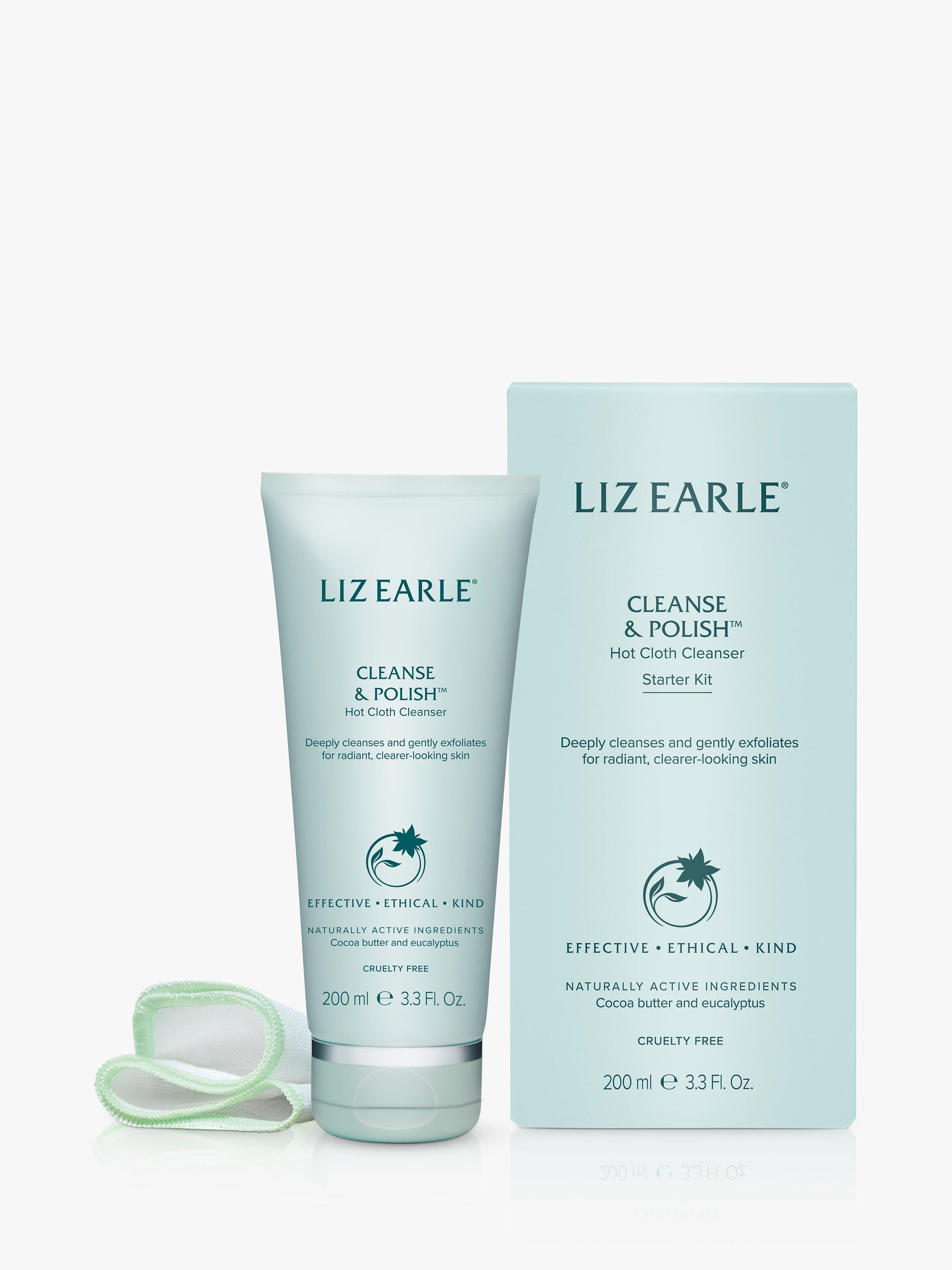 Product image 1 of 4, which shows Liz Earle Cleanse & Polish™ Hot Cloth Cleanser, 200ml with 2 Cotton Cloths