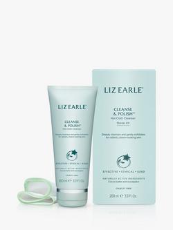 Liz Earle Cleanse & Polish™ Hot Cloth Cleanser, 200ml with 2 Cotton Cloths, 
