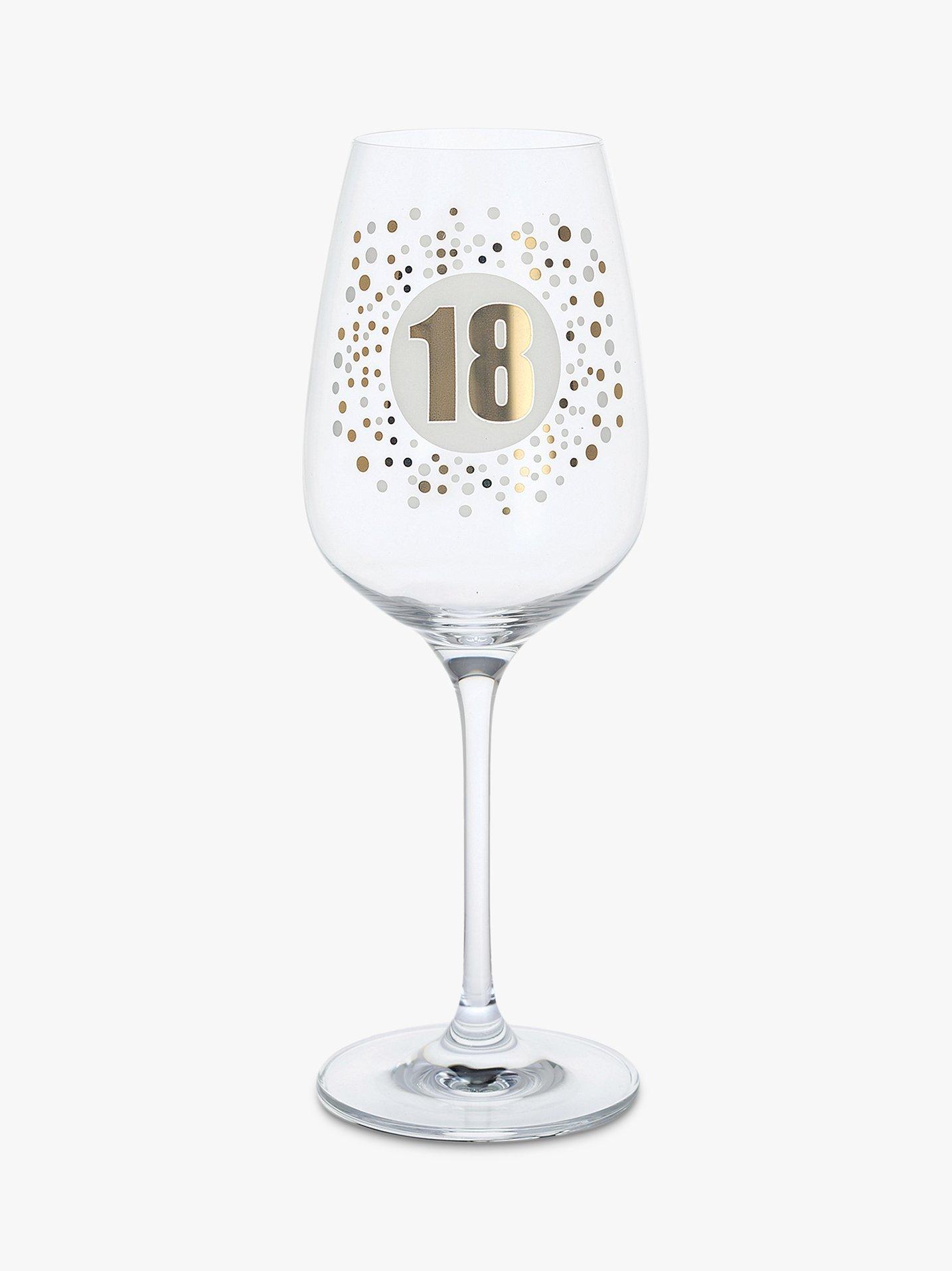 John Lewis & Partners Something Special 18th Birthday Gift Boxed Crystal Wine Glass, Clear, 340ml