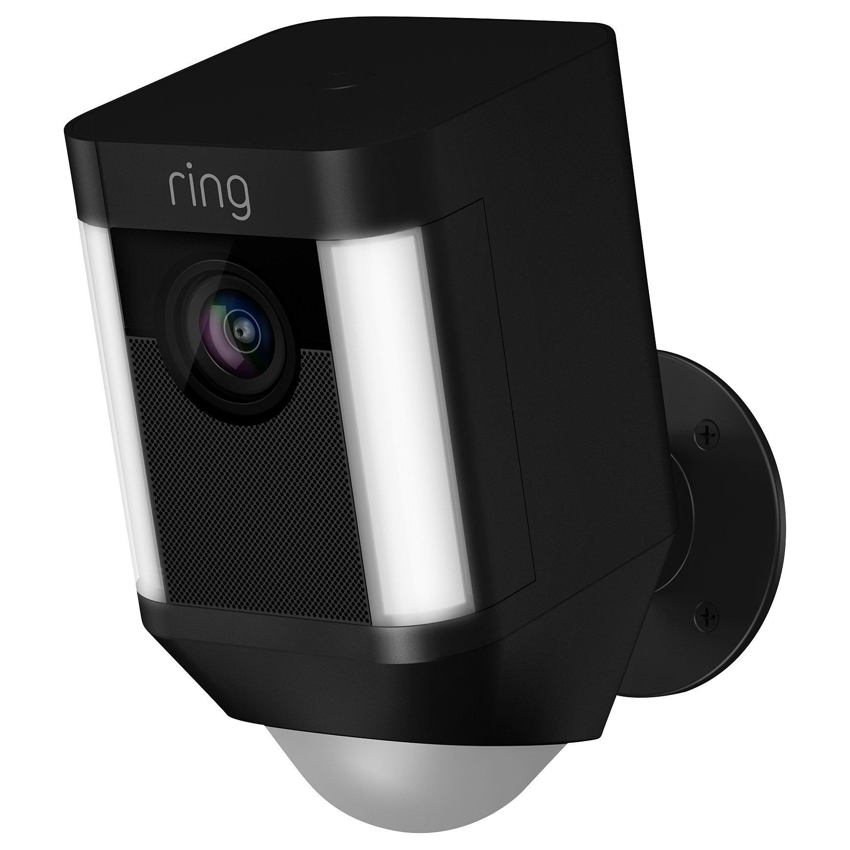 Ring Spotlight Cam Smart Security Camera with Built-in Wi-Fi & Siren Alarm, Battery Powered