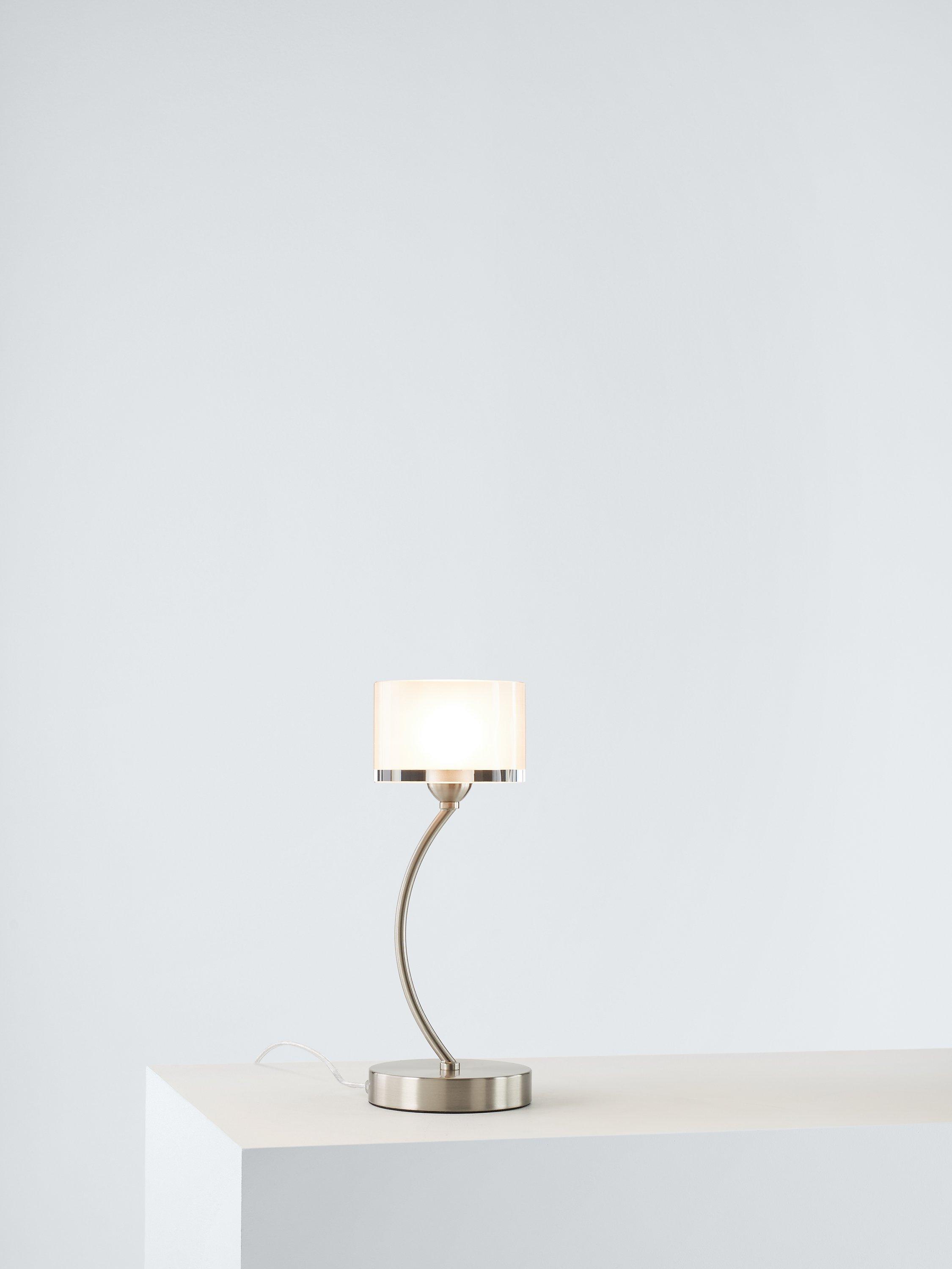 John Lewis Paige Touch On Off Table Lamp Satin Chrome