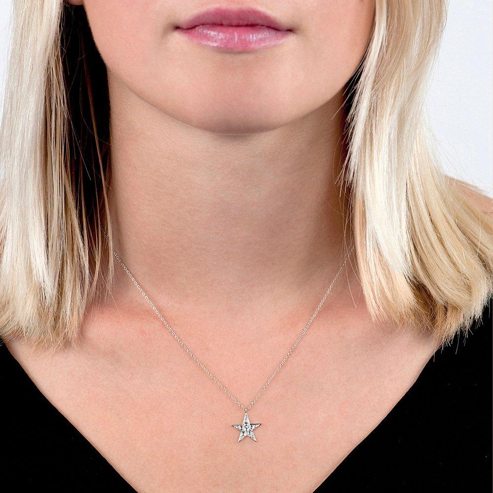 Product image 2 of 2, which shows London Road 9ct Gold Portobello Starry Night Diamond Star Pendant, White Gold