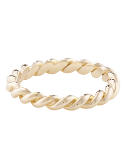 London Road 9ct Gold Stacking Rope Ring, N, Yellow Gold