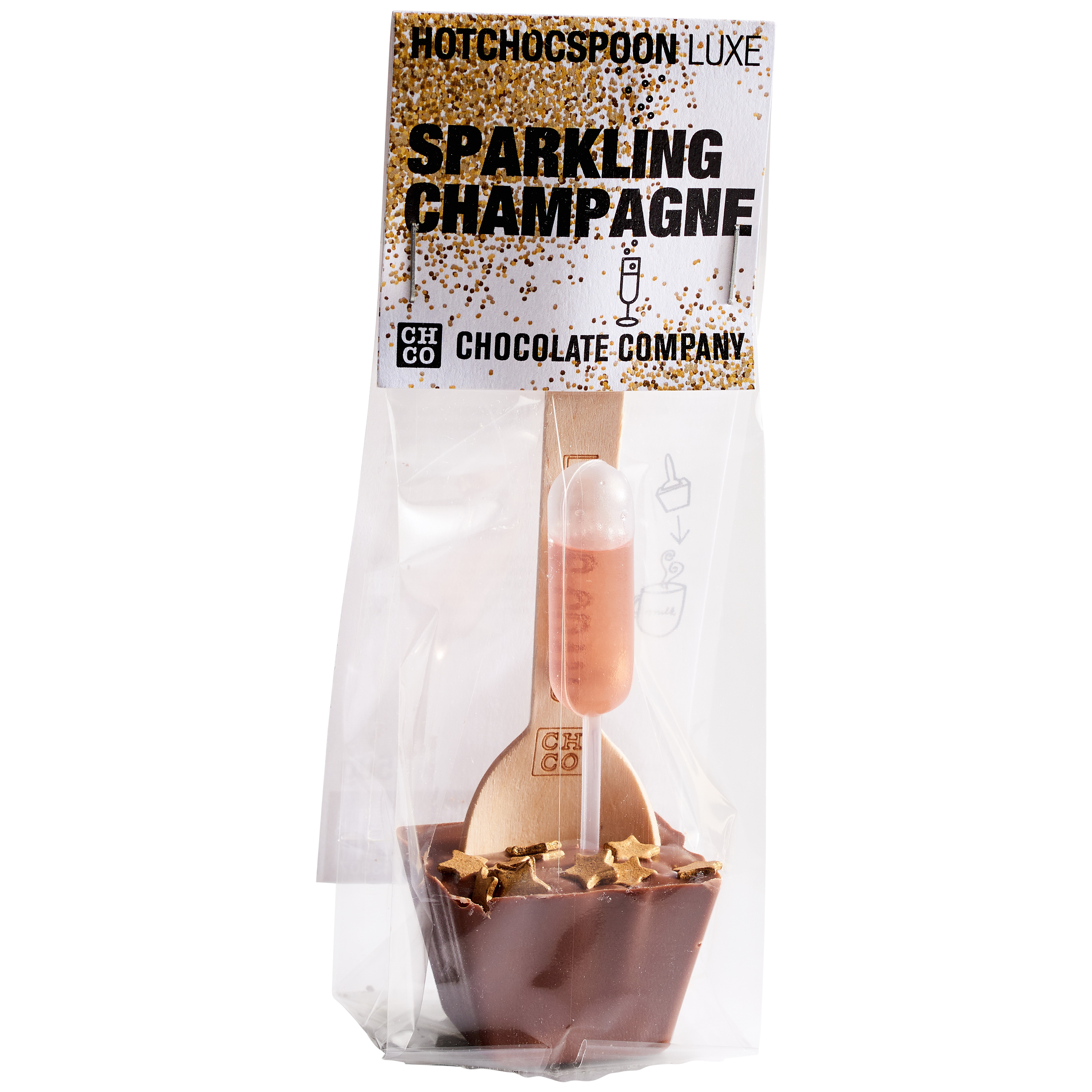 Chocolate Company Hot Choc Spoon, Sparkling Champagne