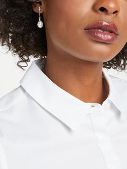 Lido Pearl Drop Amethyst Earrings, Silver/White - view 2, Green