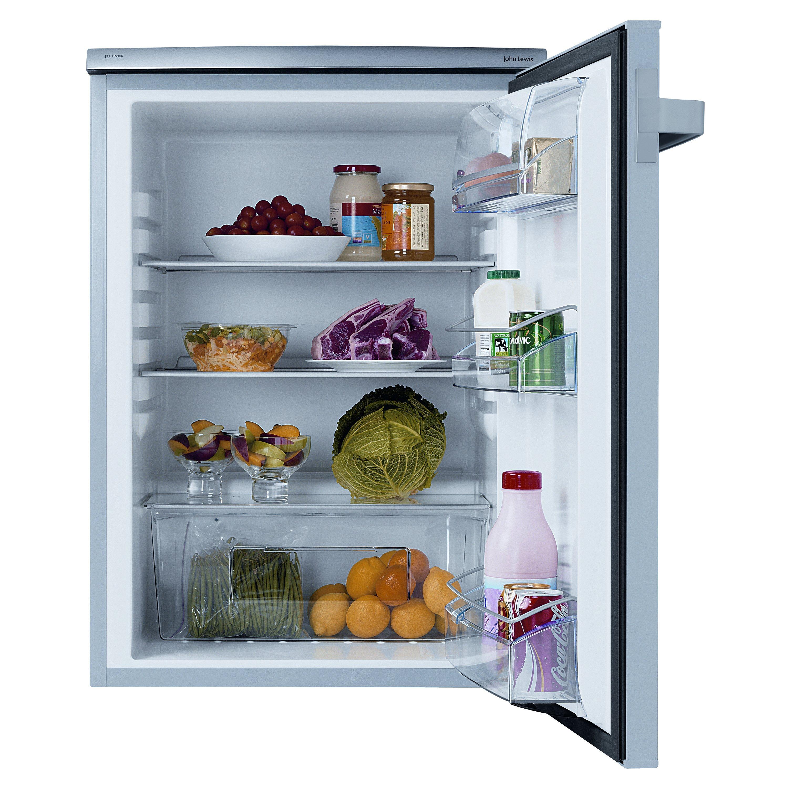 John Lewis Partners JLUCLFS616 Larder Fridge A Energy Rating 60cm Wide Stainless Steel Look