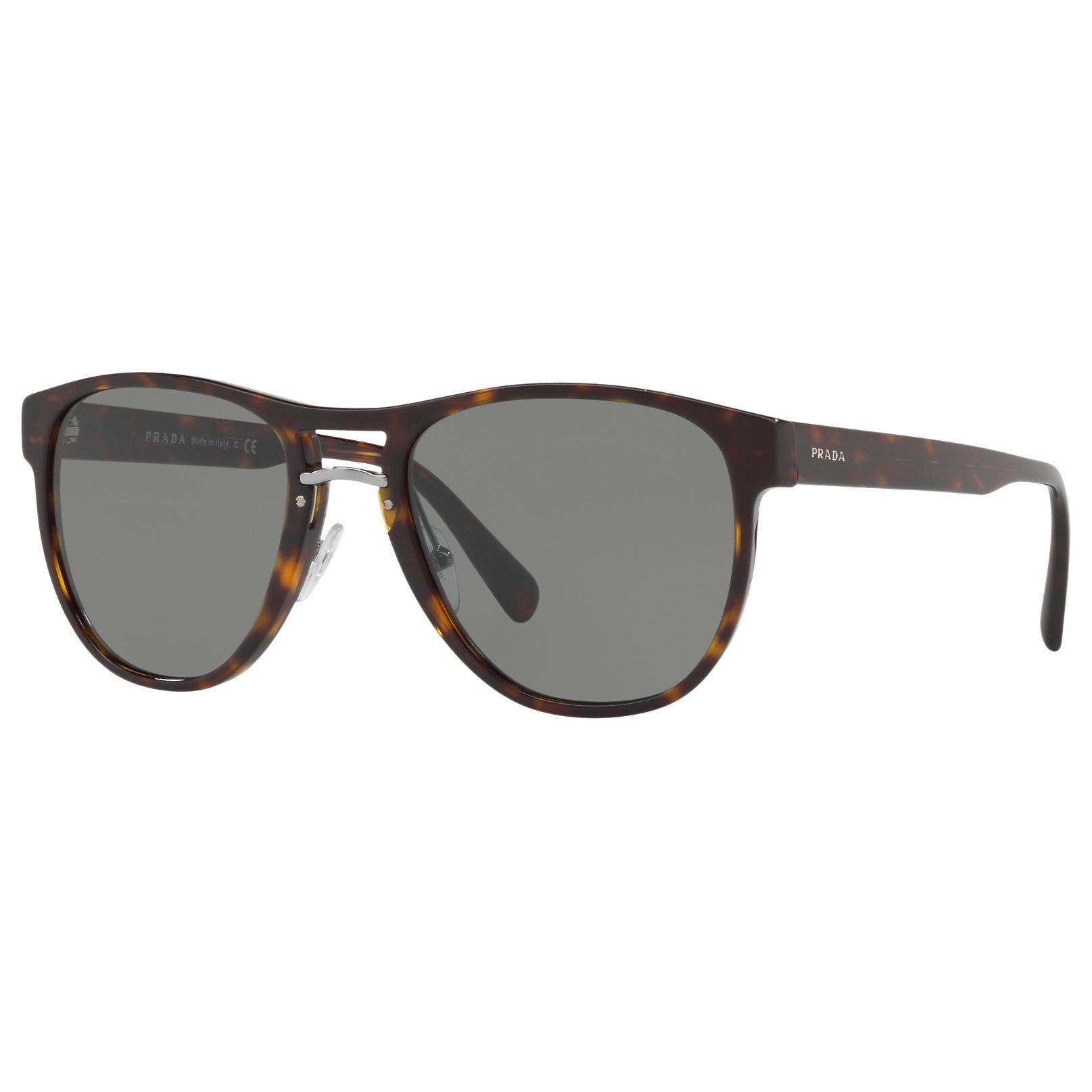 Prada PR 09US Aviator Sunglasses,Tortoise/Grey