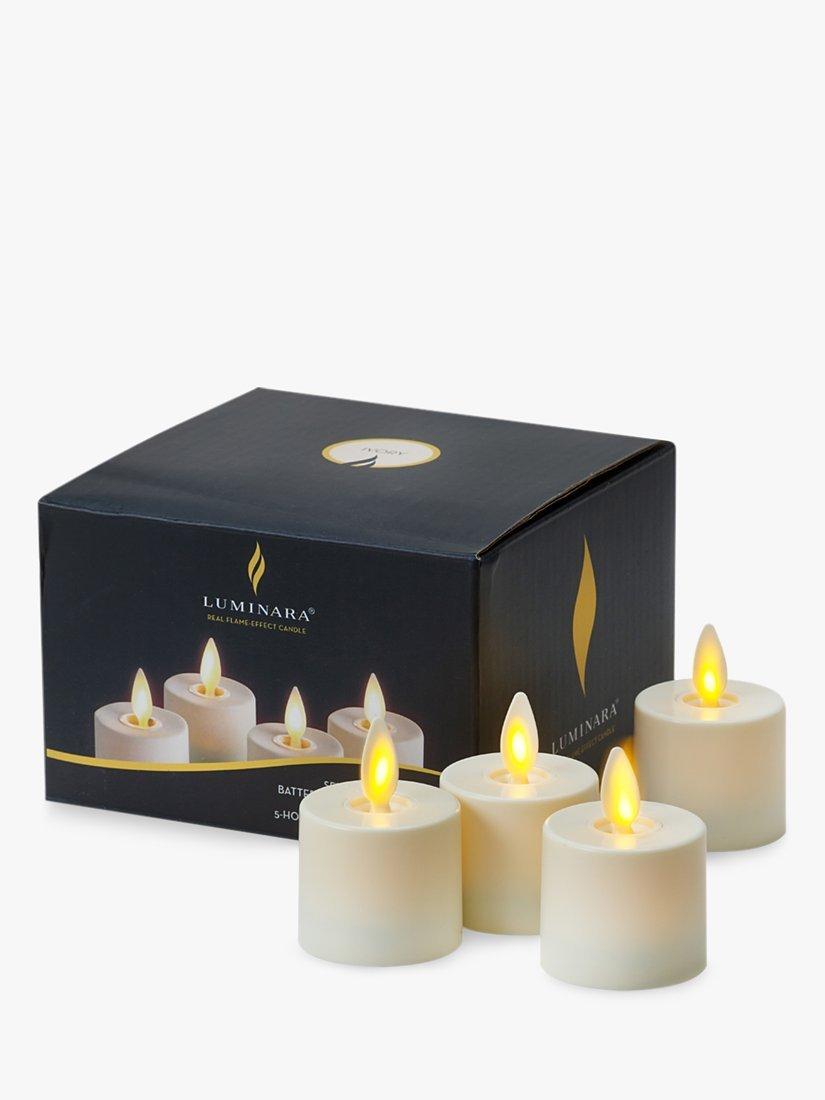 Luminara Living Flame Effect LED Tealights, Pack of 4