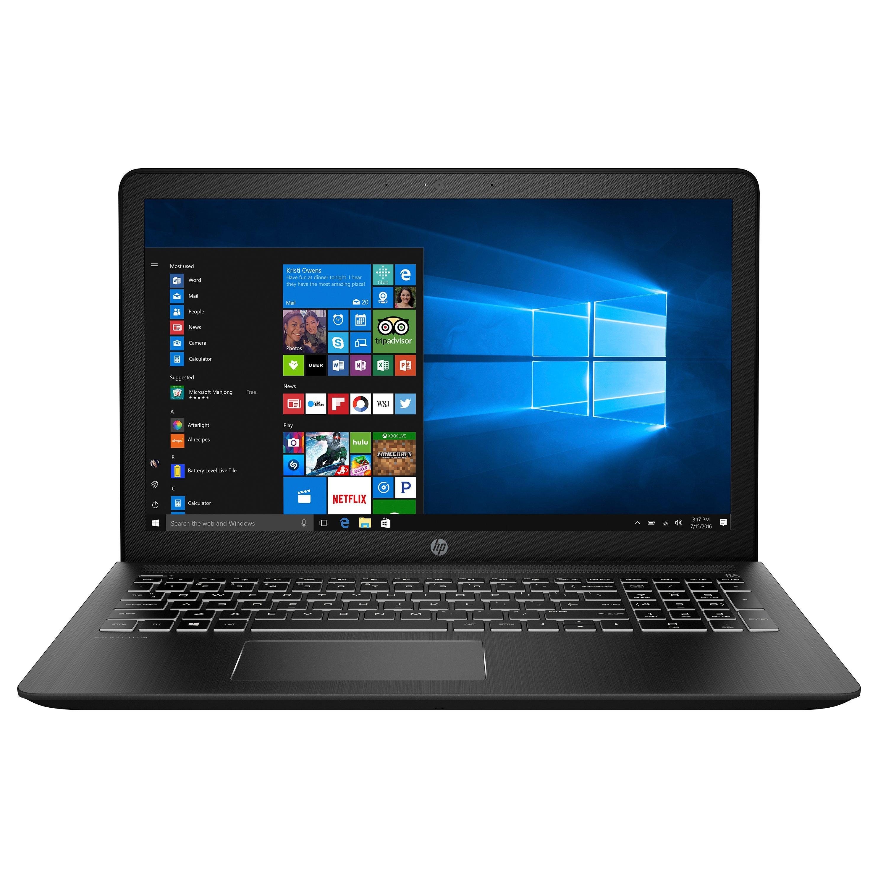 HP Pavilion Power 15-cb004na Laptop, Intel Core i5, 8GB RAM, 256GB SSD, GeForce GTX 1050, 15.6”, Black