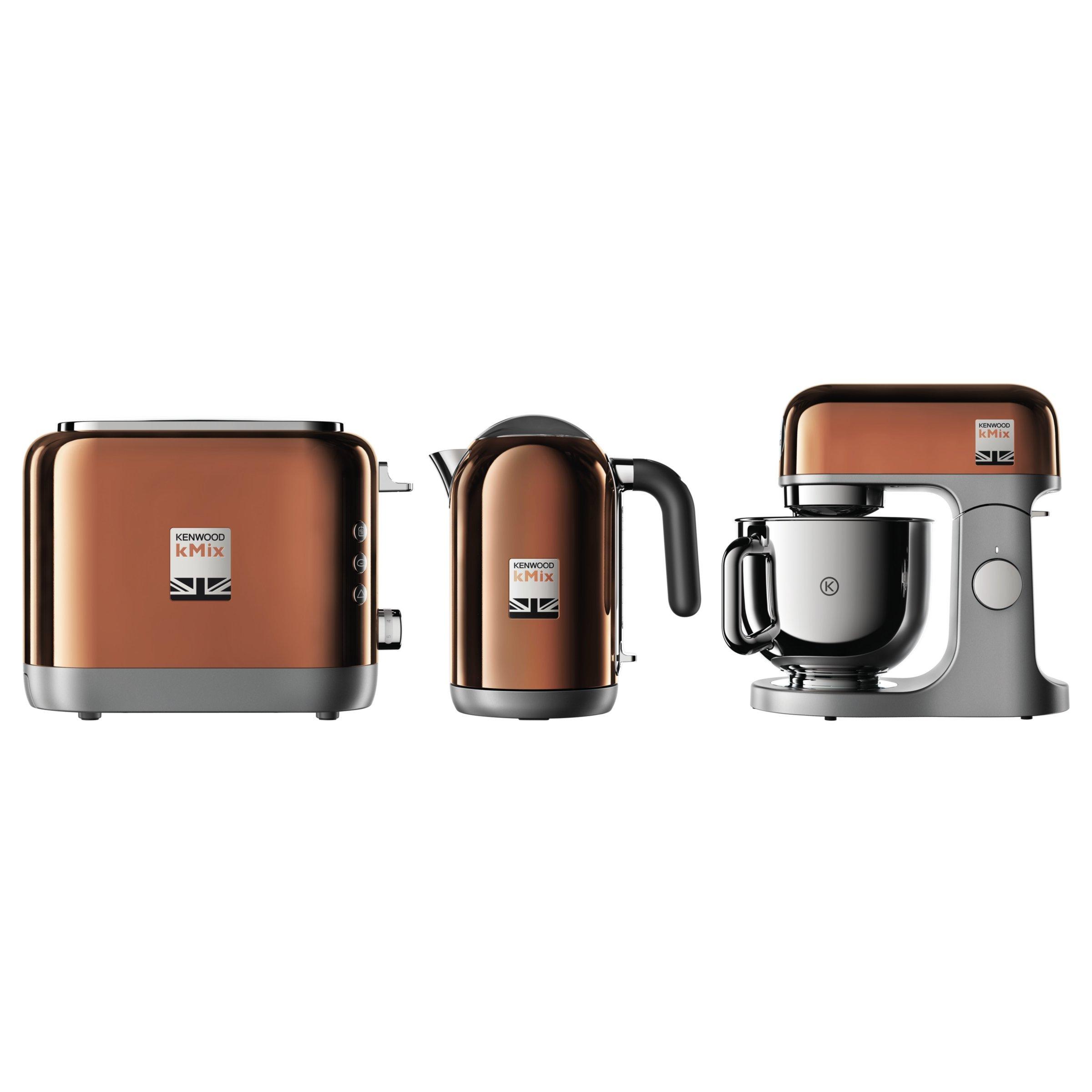 Kenwood kMix Stand Mixer, Toaster and Kettle Bundle, Rose Gold