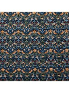 Morris & Co. Mini Strawberry Thief Print Fabric, Navy