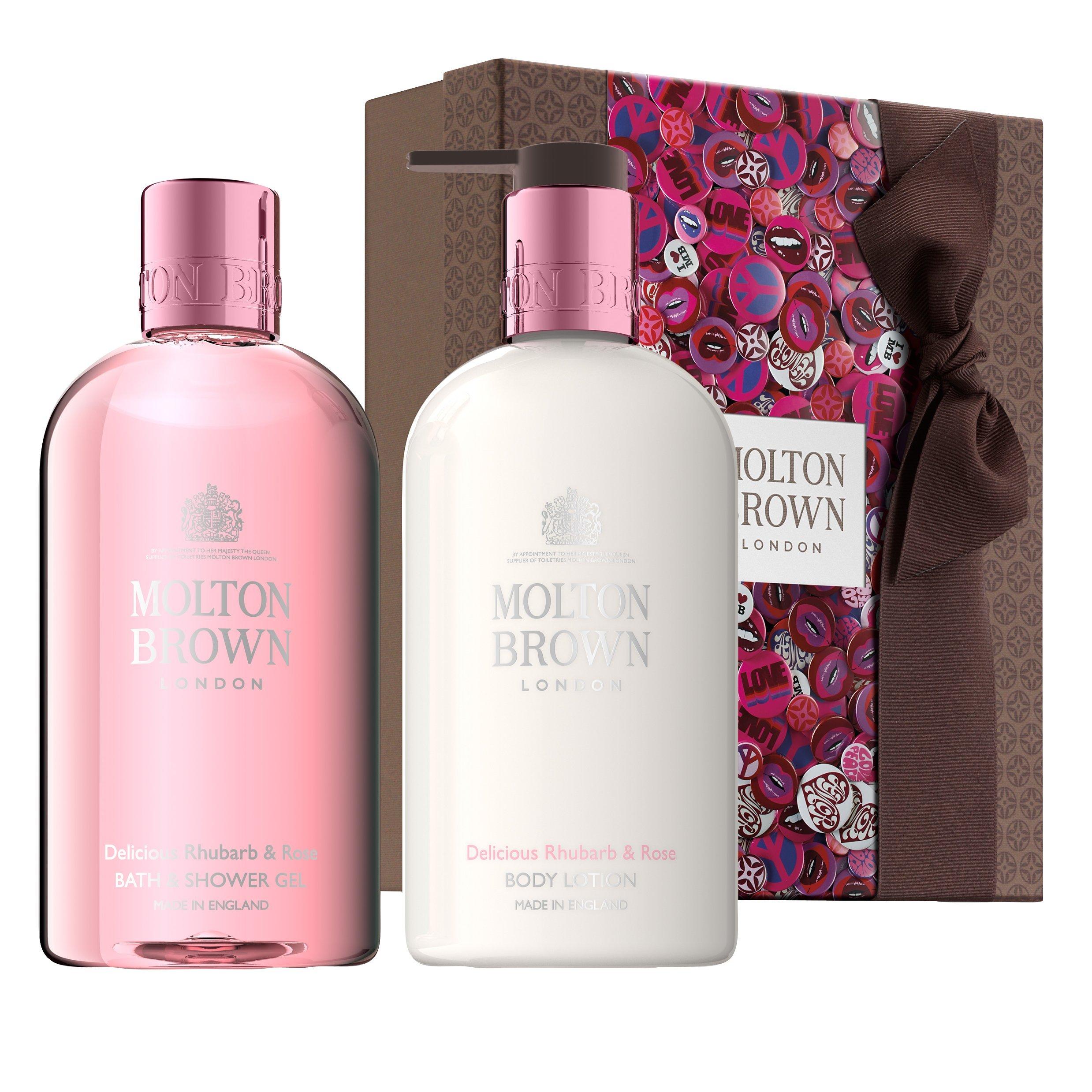 Molton Brown Delicious Rhubarb & Rose Bath & Body Gift Set