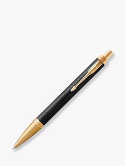 PARKER IM Premium Chiselled Ballpoint Pen, Black/Gold, Black/Gold
