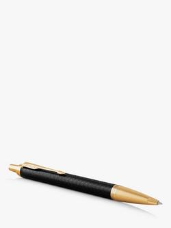PARKER IM Premium Chiselled Ballpoint Pen, Black/Gold - view 2, Black/Gold