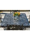 LG Outdoor Devon 8 Seater Garden Dining Table and Chairs Set with Parasol, Bronze