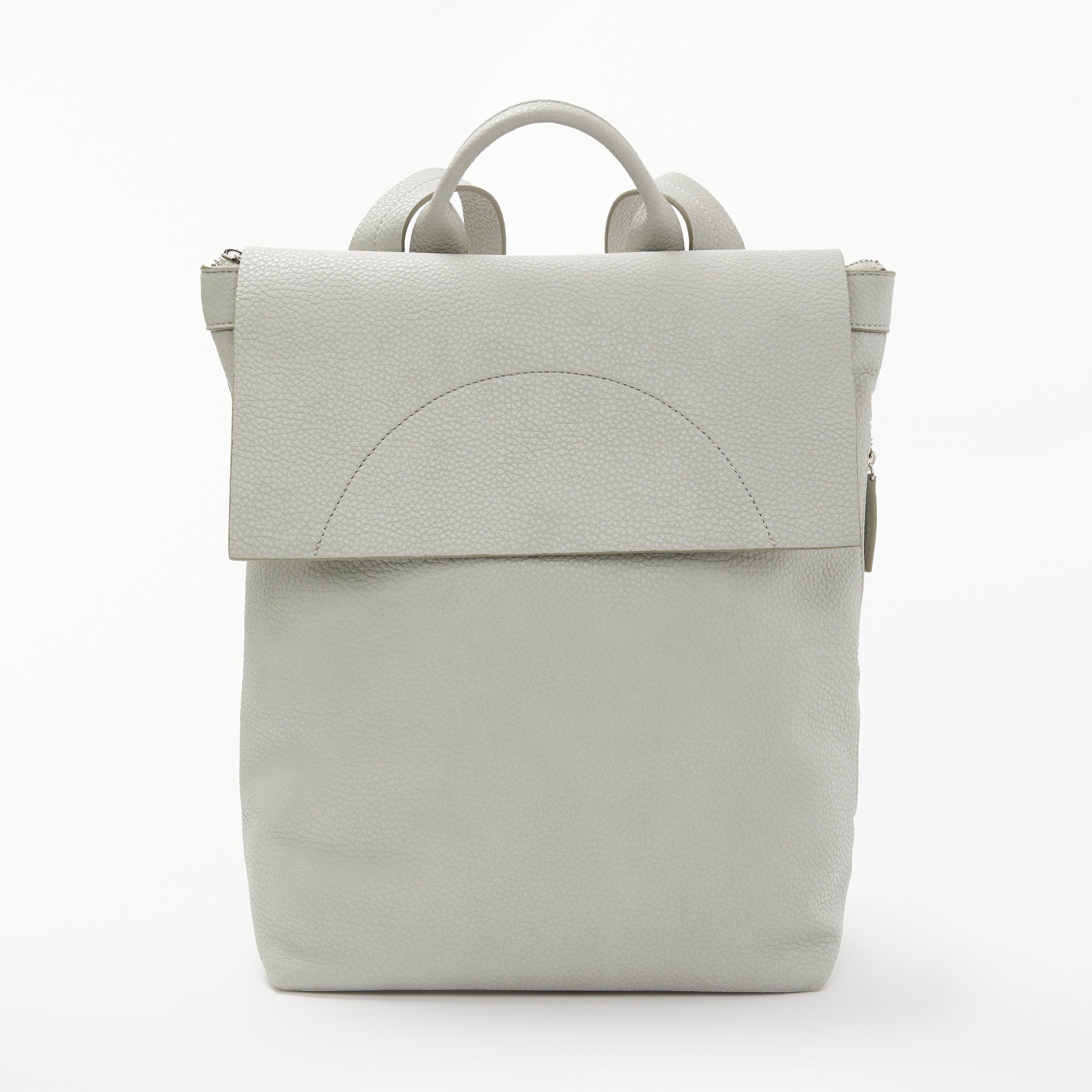 Kin Sia Foldover Backpack, Light Grey
