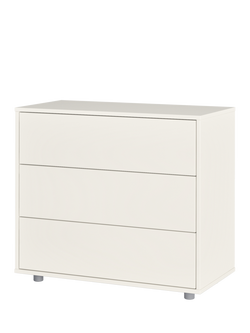 Stompa Uno S Plus 3 Drawer Chest - view 2, White