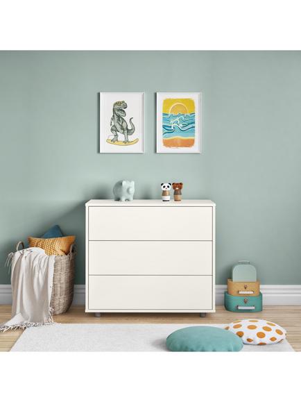 Stompa Uno S Plus 3 Drawer Chest, White