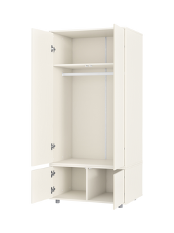 Stompa Uno S Plus Tall Wardrobe - view 2, White