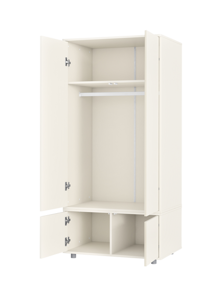 Stompa Uno S Plus Tall Wardrobe - view 2, White