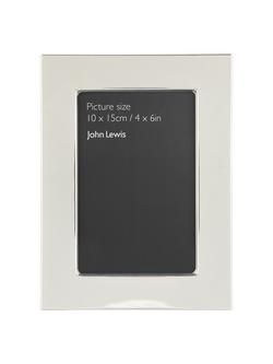 John Lewis Wide Border Photo Frame, Silver Plated, Silver Plated