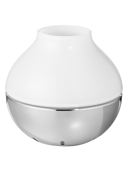 Georg Jensen Henning Koppel Indoor/Outdoor Hurricane Lamp, White/Silver, Stainless Steel
