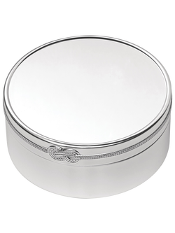 Vera Wang for Wedgwood Infinity Round Keepsake Box, Silver, Silver