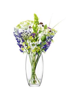 LSA International Flower Barrel Vase, H29cm, Clear - view 2, Clear