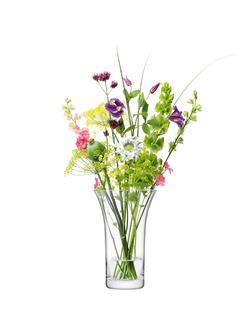 LSA International Flower Flared Vase, 26cm, Clear - view 2, Clear