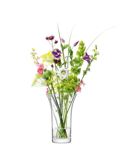 LSA International Flower Flared Vase, 26cm, Clear - view 2, Clear