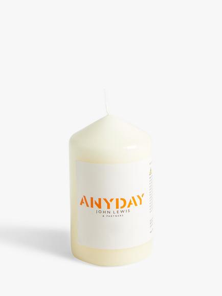 John Lewis Small Pillar Candle, Ivory