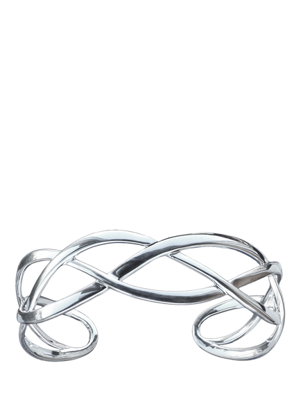 Nina B Sterling Silver Cuff Bangle, Silver, Silver